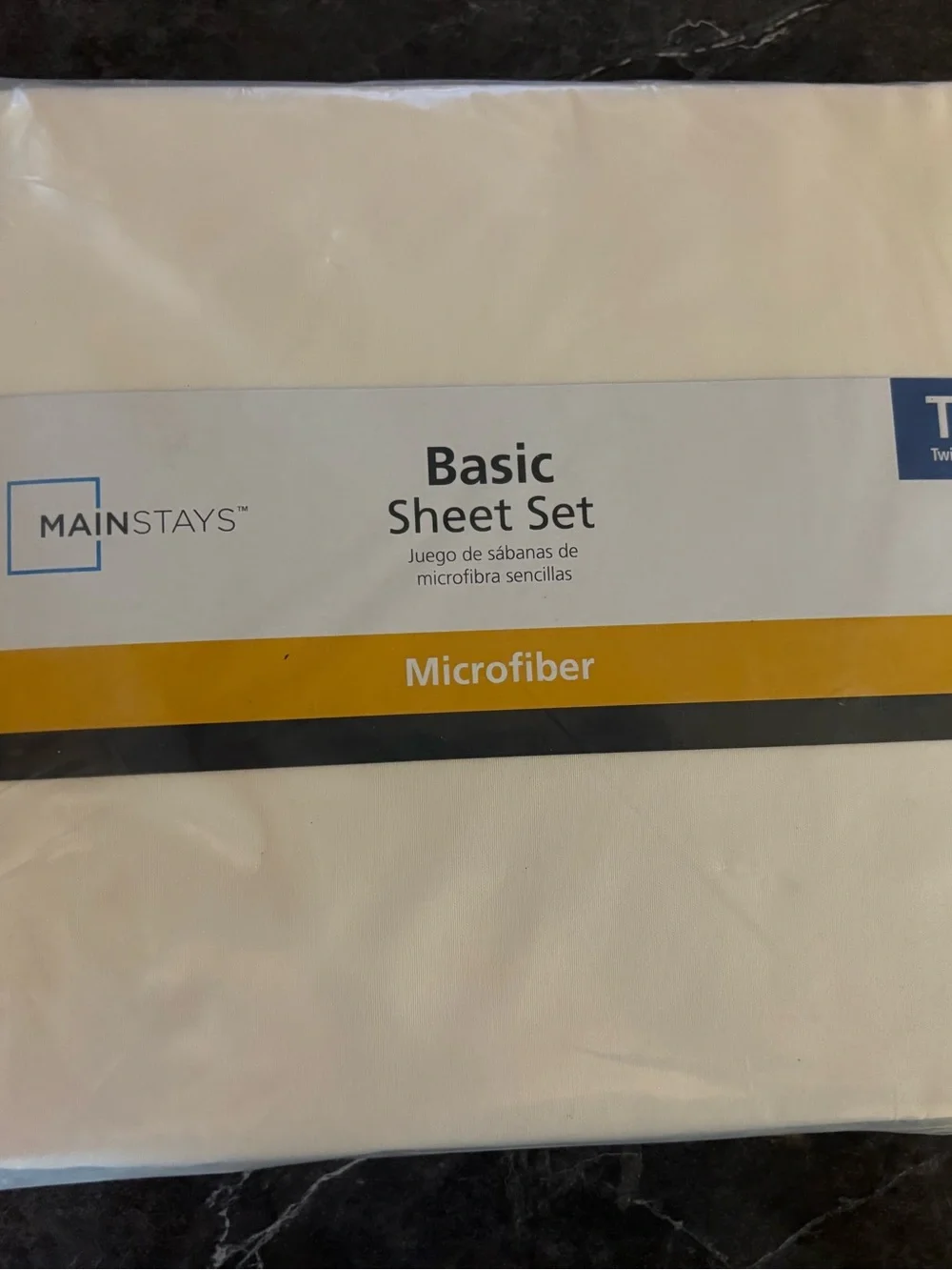 Mainstays Microfiber Basic Sheet Set - White